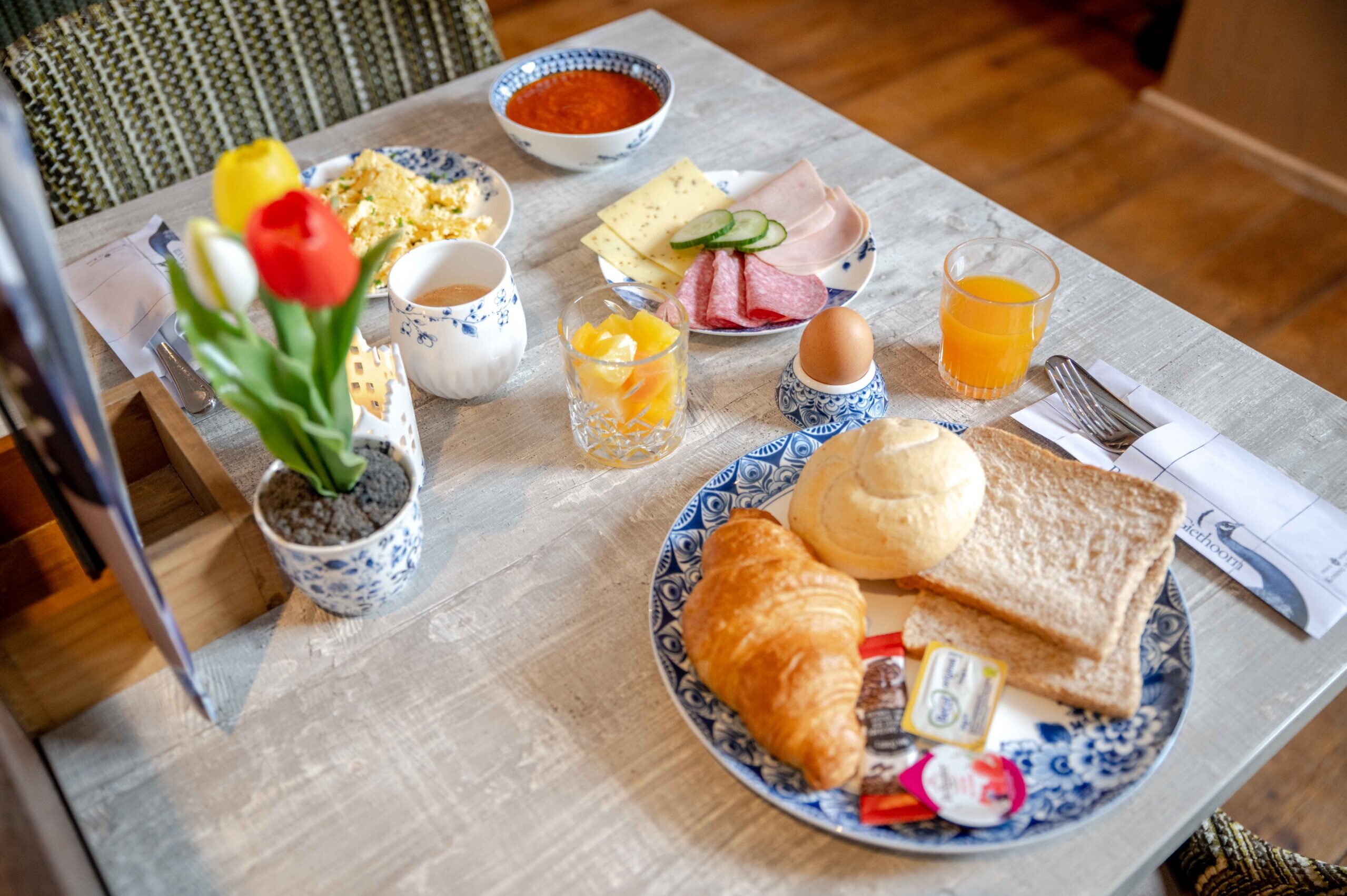 Ontbijt bij Restaurant Old Blue Giethoorn